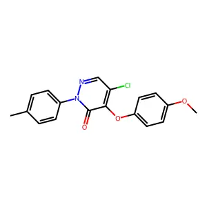 5-chloro-4-(4-methoxyphenoxy)-2-(4-methylphenyl)-3(2H)-pyridazinone structure
