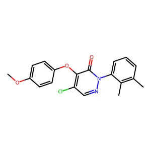 5-Chloro-2-(2,3-dimethylphenyl)-4-(4-methoxyphenoxy)pyridazin-3-one structure