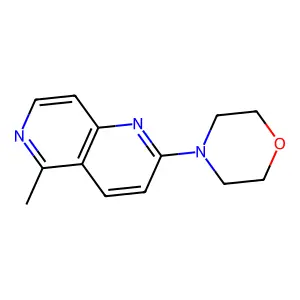 5-Methyl-2-morpholino[1,6]naphthyridine structure