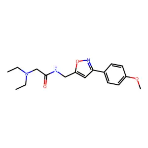 2-(diethylamino)-N-{[3-(4-methoxyphenyl)-5-isoxazolyl]methyl}acetamide structure