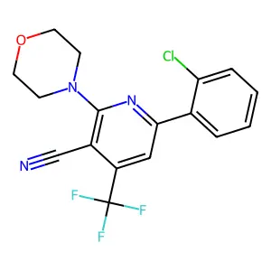 6-(2-Chlorophenyl)-2-morpholino-4-(trifluoromethyl)nicotinonitrile structure