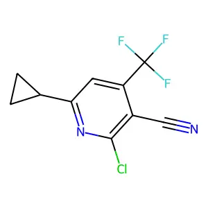 2-Chloro-6-cyclopropyl-4-(trifluoromethyl)nicotinonitrile structure