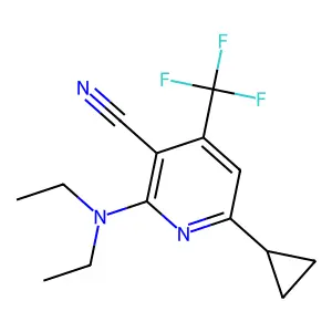 6-Cyclopropyl-2-(diethylamino)-4-(trifluoromethyl)pyridine-3-carbonitrile structure