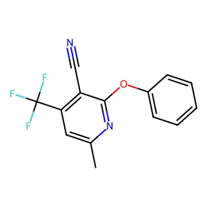 6-Methyl-2-phenoxy-4-(trifluoromethyl)pyridine-3-carbonitrile structure