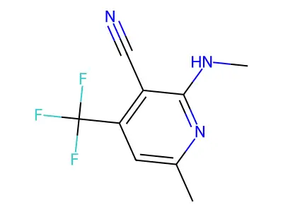 6-Methyl-2-(methylamino)-4-(trifluoromethyl)pyridine-3-carbonitrile structure