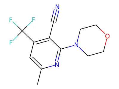 6-Methyl-2-morpholino-4-(trifluoromethyl)nicotinonitrile structure