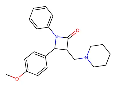 4-(4-Methoxyphenyl)-1-phenyl-3-(piperidinomethyl)-2-azetanone structure