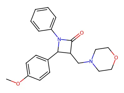 4-(4-Methoxyphenyl)-3-(morpholinomethyl)-1-phenyl-2-azetanone structure