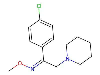 1-(4-chlorophenyl)-N-methoxy-2-piperidin-1-ylethanimine structure