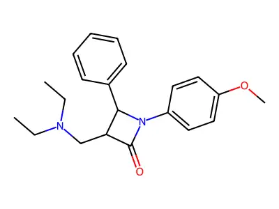 3-[(Diethylamino)methyl]-1-(4-methoxyphenyl)-4-phenyl-2-azetanone structure
