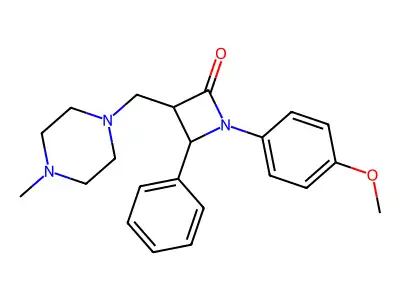 1-(4-Methoxyphenyl)-3-[(4-methylpiperazino)methyl]-4-phenyl-2-azetanone structure