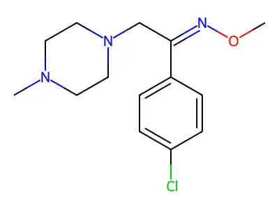 1-(4-chlorophenyl)-N-methoxy-2-(4-methylpiperazin-1-yl)ethanimine structure