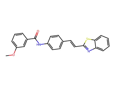 N-[4-[2-(1,3-benzothiazol-2-yl)ethenyl]phenyl]-3-methoxybenzamide structure