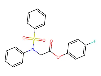 4-Fluorophenyl 2-[(phenylsulfonyl)anilino]acetate structure