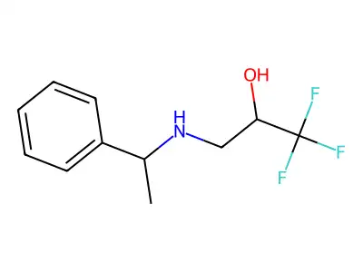 1,1,1-Trifluoro-3-[(1-phenylethyl)amino]propan-2-ol structure