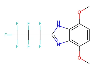 2-(1,1,2,2,3,3,3-heptafluoropropyl)-4,7-dimethoxy-1H-1,3-benzimidazole structure