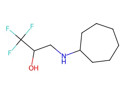 3-(Cycloheptylamino)-1,1,1-trifluoropropan-2-ol structure