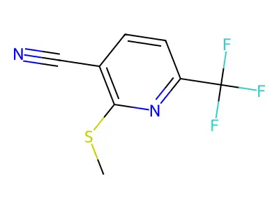 2-(Methylsulfanyl)-6-(trifluoromethyl)nicotinonitrile structure