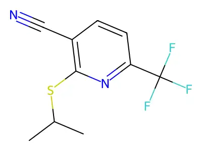 2-(Isopropylsulfanyl)-6-(trifluoromethyl)nicotinonitrile structure