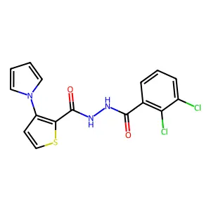 N'-(2,3-dichlorobenzoyl)-3-(1H-pyrrol-1-yl)-2-thiophenecarbohydrazide structure