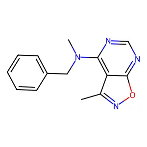 N-benzyl-N,3-dimethyl-[1,2]oxazolo[5,4-d]pyrimidin-4-amine structure