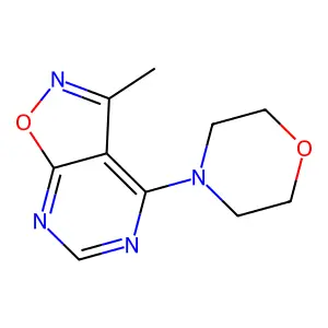 3-Methyl-4-morpholin-4-yl-[1,2]oxazolo[5,4-d]pyrimidine structure
