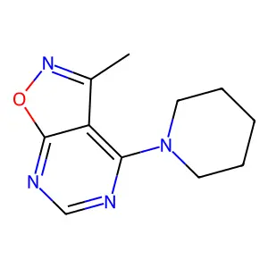 3-Methyl-4-piperidinoisoxazolo[5,4-d]pyrimidine structure