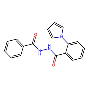 N'-benzoyl-2-(1H-pyrrol-1-yl)benzenecarbohydrazide structure