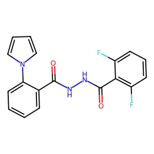 N'-(2,6-difluorobenzoyl)-2-(1H-pyrrol-1-yl)benzenecarbohydrazide structure