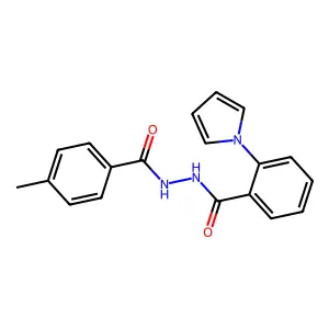 N'-(4-methylbenzoyl)-2-(1H-pyrrol-1-yl)benzenecarbohydrazide structure