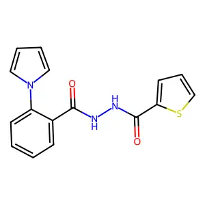 N'-[2-(1H-pyrrol-1-yl)benzoyl]-2-thiophenecarbohydrazide structure