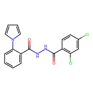 N'-(2,4-dichlorobenzoyl)-2-(1H-pyrrol-1-yl)benzenecarbohydrazide structure