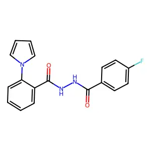 N'-(4-fluorobenzoyl)-2-(1H-pyrrol-1-yl)benzenecarbohydrazide structure