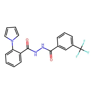 2-(1H-pyrrol-1-yl)-N'-[3-(trifluoromethyl)benzoyl]benzenecarbohydrazide structure