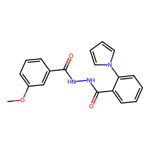 N'-(3-methoxybenzoyl)-2-(1H-pyrrol-1-yl)benzenecarbohydrazide structure