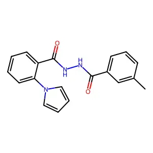 N'-(3-methylbenzoyl)-2-(1H-pyrrol-1-yl)benzenecarbohydrazide structure