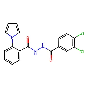N'-(3,4-dichlorobenzoyl)-2-(1H-pyrrol-1-yl)benzenecarbohydrazide structure