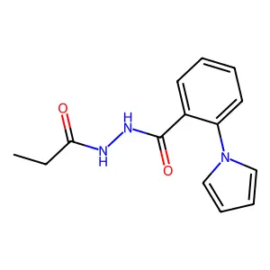 N'-propionyl-2-(1H-pyrrol-1-yl)benzenecarbohydrazide structure