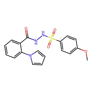 4-methoxy-N'-[2-(1H-pyrrol-1-yl)benzoyl]benzenesulfonohydrazide structure