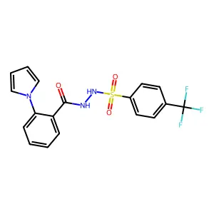 N'-[2-(1H-pyrrol-1-yl)benzoyl]-4-(trifluoromethyl)benzenesulfonohydrazide structure
