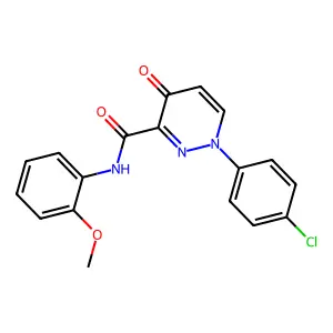1-(4-chlorophenyl)-N-(2-methoxyphenyl)-4-oxo-1,4-dihydro-3-pyridazinecarboxamide structure
