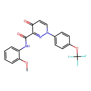 N-(2-methoxyphenyl)-4-oxo-1-[4-(trifluoromethoxy)phenyl]-1,4-dihydro-3-pyridazinecarboxamide structure