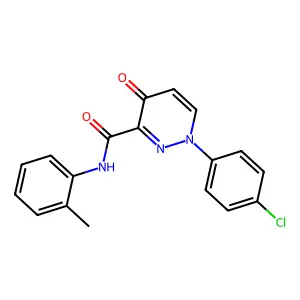 1-(4-chlorophenyl)-N-(2-methylphenyl)-4-oxo-1,4-dihydropyridazine-3-carboxamide structure