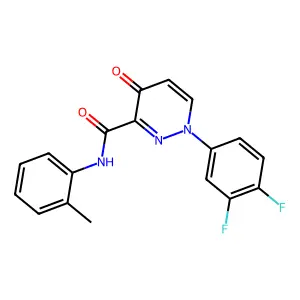 1-(3,4-difluorophenyl)-N-(2-methylphenyl)-4-oxo-1,4-dihydro-3-pyridazinecarboxamide structure