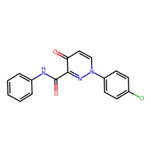 1-(4-chlorophenyl)-4-oxo-N-phenyl-1,4-dihydropyridazine-3-carboxamide structure