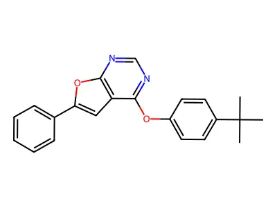 4-(4-Tert-butylphenoxy)-6-phenylfuro[2,3-d]pyrimidine structure