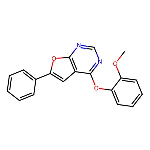 4-(2-Methoxyphenoxy)-6-phenylfuro[2,3-d]pyrimidine structure