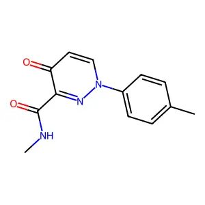 N-methyl-1-(4-methylphenyl)-4-oxo-1,4-dihydro-3-pyridazinecarboxamide structure