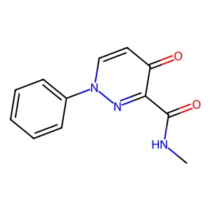 N-methyl-4-oxo-1-phenyl-1,4-dihydro-3-pyridazinecarboxamide structure