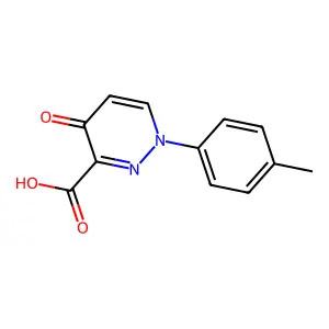 1-(4-Methylphenyl)-4-oxo-1,4-dihydropyridazine-3-carboxylic acid structure